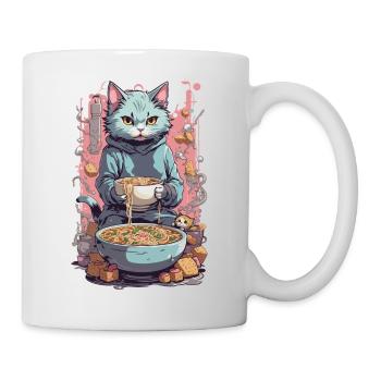 Chat Chef Ramen Japon Nourriture Les chats adorent - Mug blanc - blanc - Droite