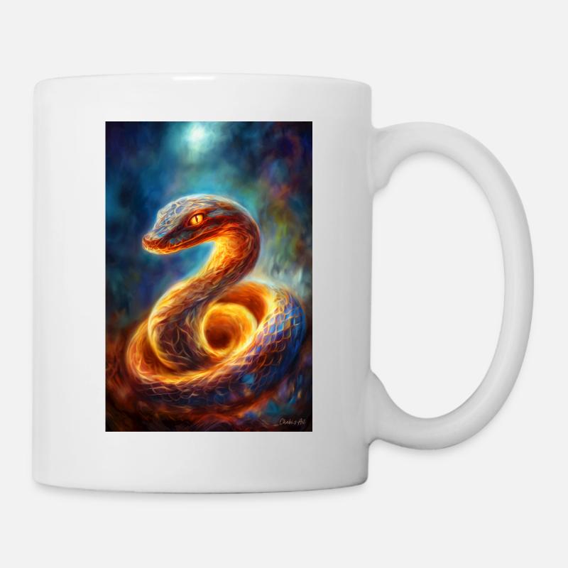 Serpent magique - illustration - Mug blanc - blanc