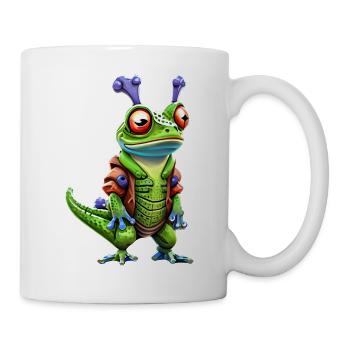 Gecko Galacticus: Ein außerirdisches Abenteuer - Tasse - Weiß - Rechts