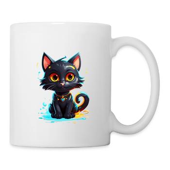 Kitty noir - Mug blanc - blanc - Droite