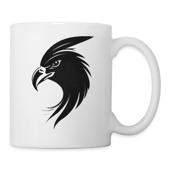 Adler Greifvogel Kopf - Tasse - Weiß - Rechts