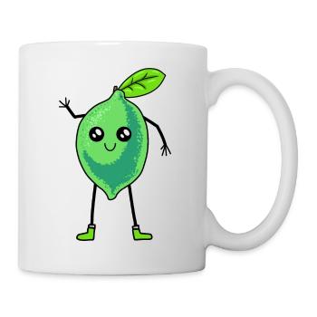 lemon, lime, lime, vitamins, funny, sour - Mug - white - Right