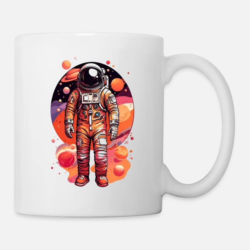 Astronaut with multiple planets - Mug - white