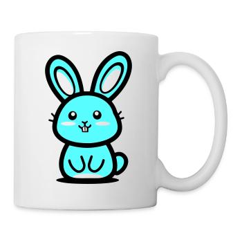 Icône de Pâques lapin - Mug blanc - blanc - Droite