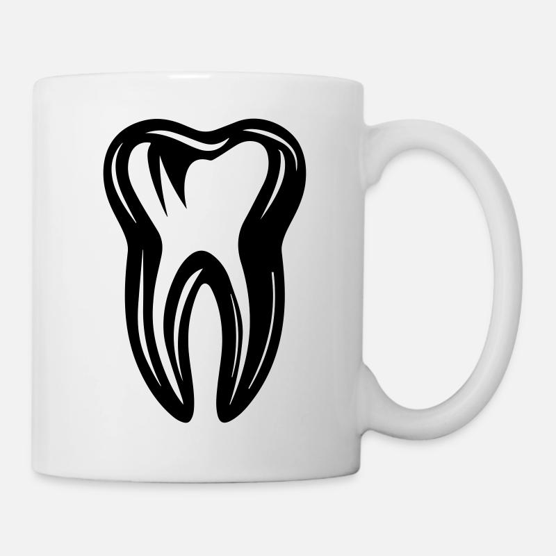 Zahn Symbol Zahnarzt - Tasse - Weiß