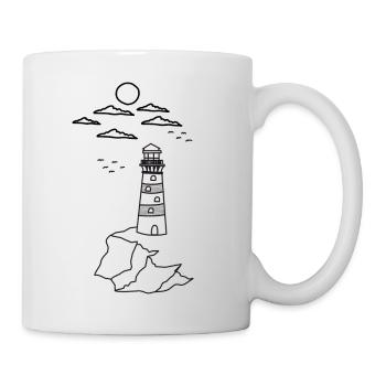 Phare de la mer du Nord - Mug blanc - blanc - Droite