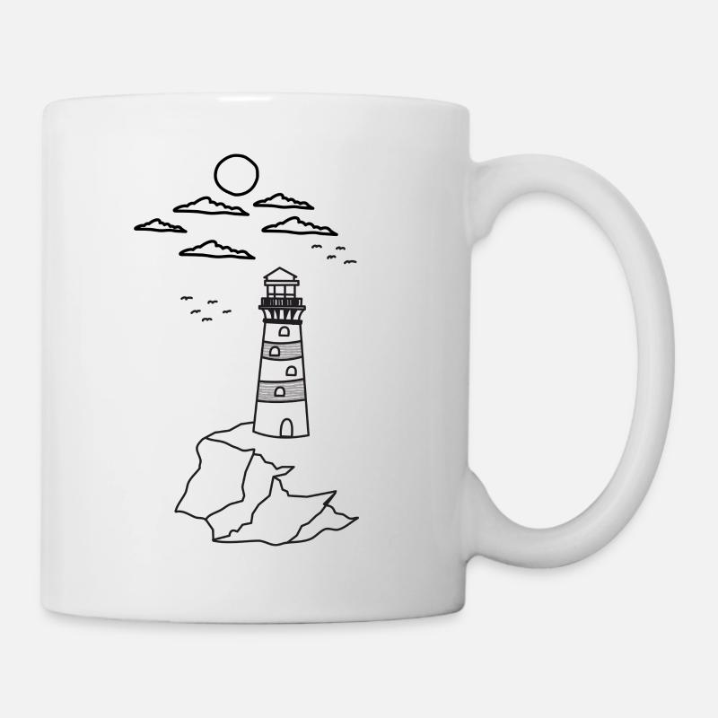 Phare de la mer du Nord - Mug blanc - blanc