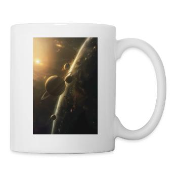 Planeten im Sonnensystem - Tasse - Weiß - Rechts