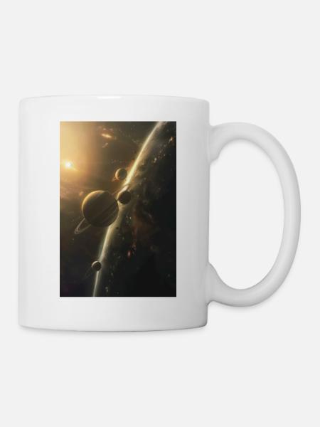 Planeten im Sonnensystem - Tasse - Weiß