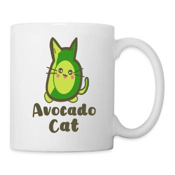 Funny Avocado Cat Kawaii - Mug - white - Right