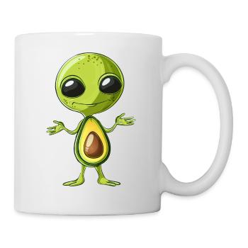 Cool Alien Avocado with Sunglasses Design - Mug - white - Right