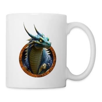 Drache - Tasse - Weiß - Rechts