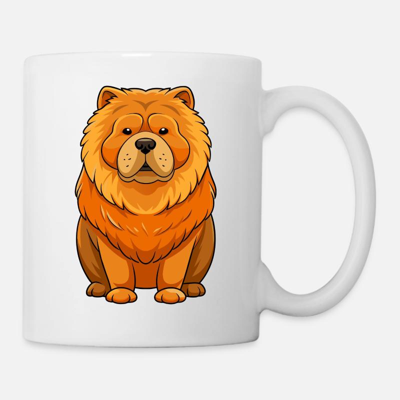 Admirez le charme royal d’un Chow Chow dans cet étourdissement - Mug blanc - blanc