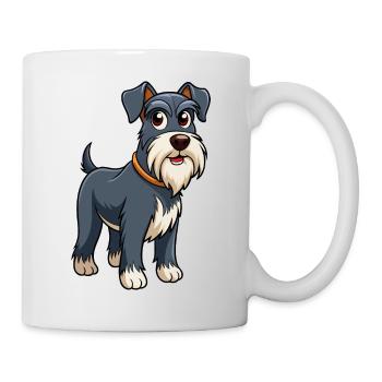 Anmutige Standard-Schnauzer-Hundekunst - Tasse - Weiß - Rechts