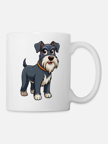 Graceful Standard Schnauzer Dog Art - Mug - white