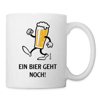 XEin Bier Geht Noch! (Bierchen / Cartoon / Lustig) - Tasse - Weiß - Rechts