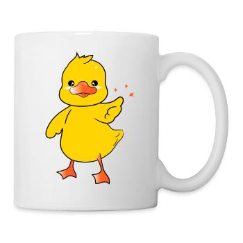 Niedliche Baby-Ente Figur 2 - Tasse - Weiß - Rechts
