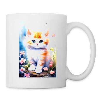 Cute and Adorable Kitten Poster - Mug - white - Right