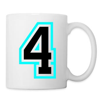 4 Symbole numérique - Mug blanc - blanc - Droite