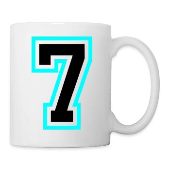 7 Symbole numérique - Mug blanc - blanc - Droite