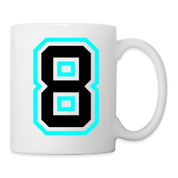 8 Zahl symbol - Tasse - Weiß - Rechts
