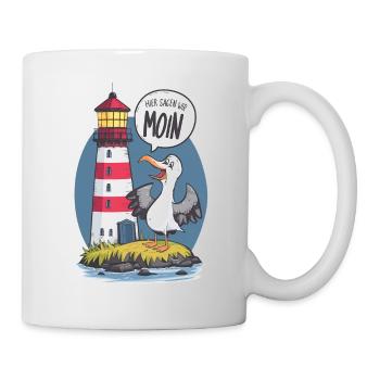 Nous disons Moin ici - Mug blanc - blanc - Droite