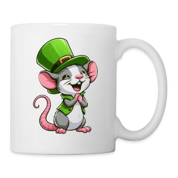 St. Patrick's Niedliche Ratte - Tasse - Weiß - Rechts