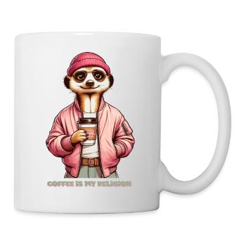 Coffee is my religion - Tasse - Weiß - Rechts
