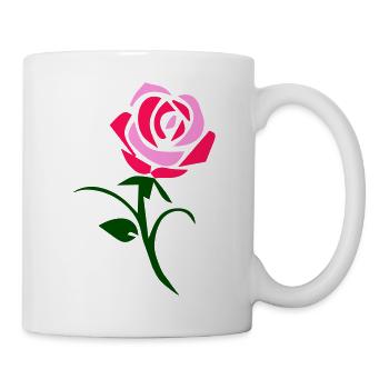 rose - Tasse - Weiß - Rechts