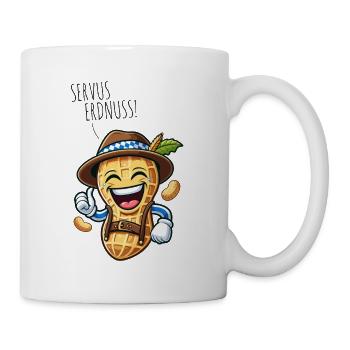 Servus Erdnuss Bayern - Tasse - Weiß - Rechts