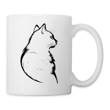 cat, cat motif, cute, gift, gift ideas - Mug - white - Right