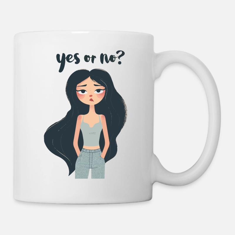 Yes or No? - Tasse - Weiß