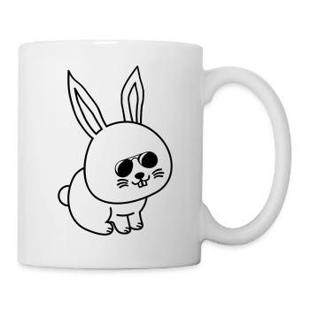 Lapin Bande Dessinée Cool - Mug blanc - blanc - Droite