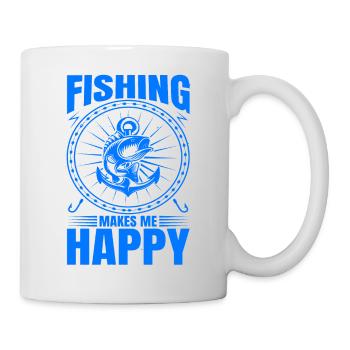 fisch, fisch, angeln, see, meer, angeln, fauna, exotisch - Tasse - Weiß - Rechts