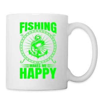 fisch, fisch, angeln, see, meer, angeln, fauna, exotisch - Tasse - Weiß - Rechts