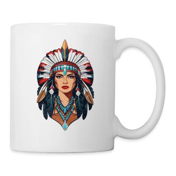 Indian- Native American - USA - Mug - white - Right