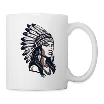 Indian- Native American - USA - Mug - white - Right