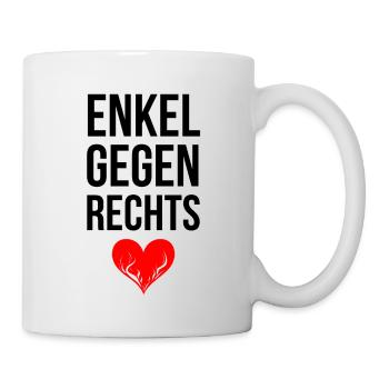 ENKEL GEGEN RECHTS mit Herz - Tasse - Weiß - Rechts