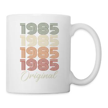 1985 Original Vintage Geburtstagsgeschenk 1985 - Tasse - Weiß - Rechts