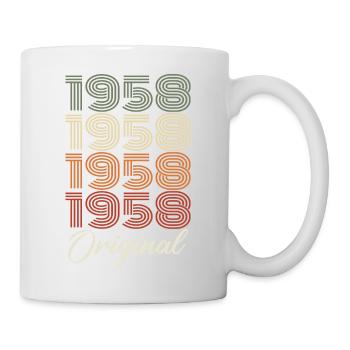 1958 Original Vintage Geburtstagsgeschenk 1958 - Tasse - Weiß - Rechts