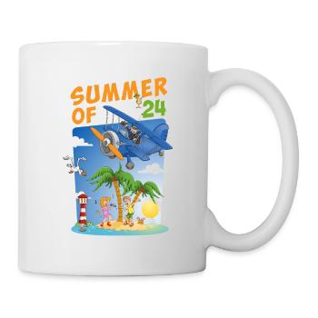 Illustration d’été gaie et colorée - Mug blanc - blanc - Droite