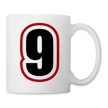 9 Zahl College - Tasse - Weiß - Rechts
