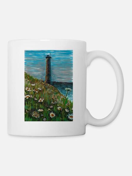 Leuchtturm am Meer - Tasse - Weiß