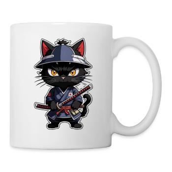Ninja Cat - Samurai Kitten - Mug - white - Right