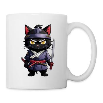 Ninja Cat - Samurai Kitten - Mug - white - Right