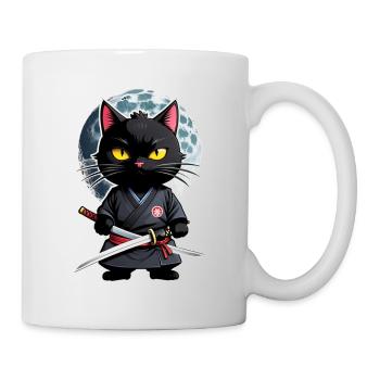 Ninja Cat - Samurai Kitten - Mug - white - Right