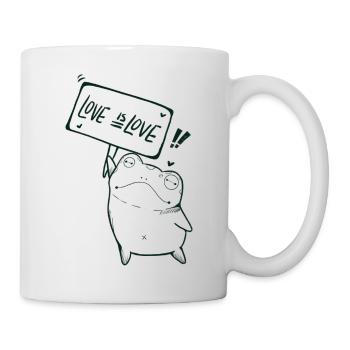 l’amour c’est l’amour Demo Frog - Mug blanc - blanc - Droite