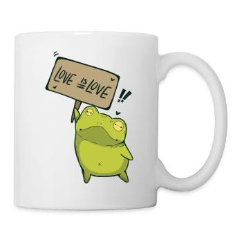 l’amour c’est l’amour Demo Frog - Mug blanc - blanc - Droite