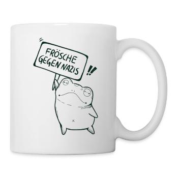 Frösche gegen Nazis - Tasse - Weiß - Rechts