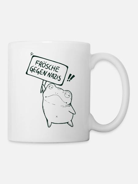 Frösche gegen Nazis - Tasse - Weiß